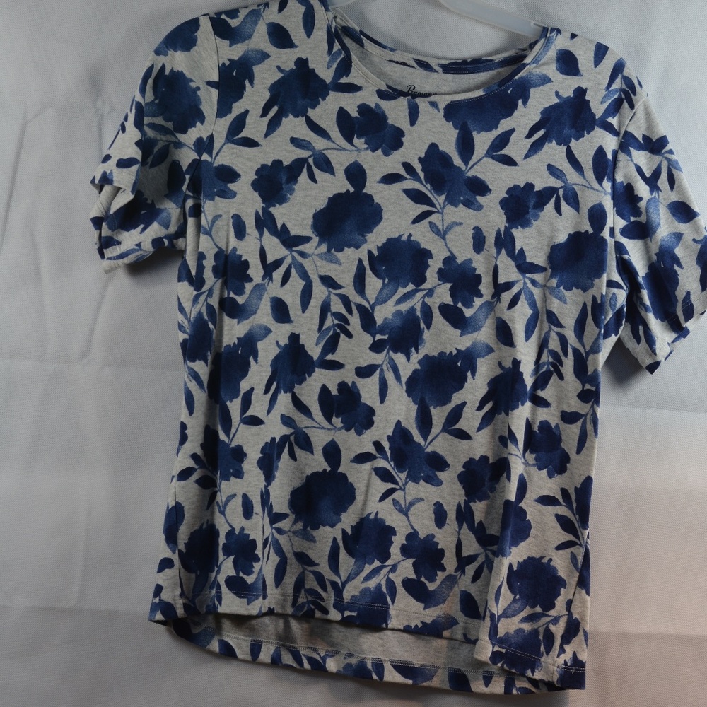 Blue Floral T Shirt SZ XL Penmans NWT